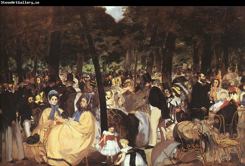 Edouard Manet Concert in the Tuileries